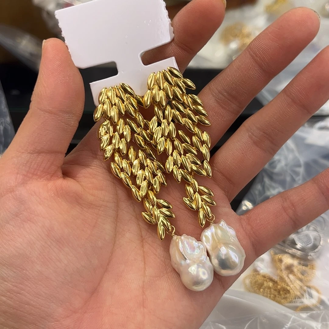 耳饰淡水珍珠合金