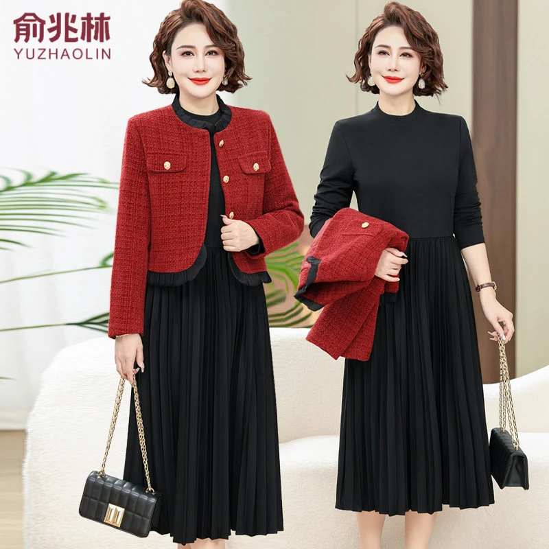 俞兆林中年女结婚礼服妈妈春装两件式套装裙高贵2025新款喜婆婆婚