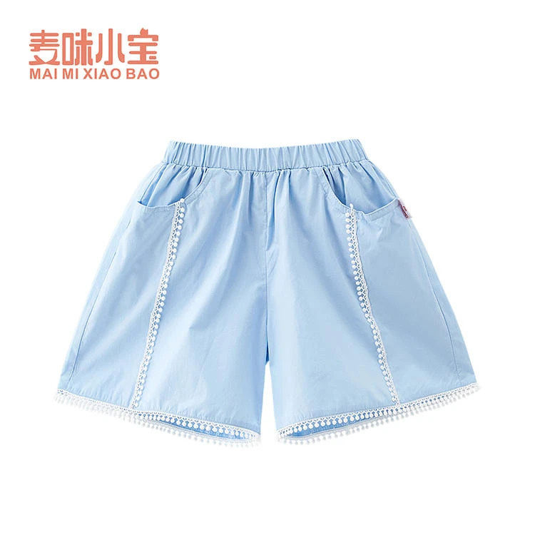 【断码清仓】中亿孕婴麦咪小宝梭织六分裤短裤女童夏季休闲运动