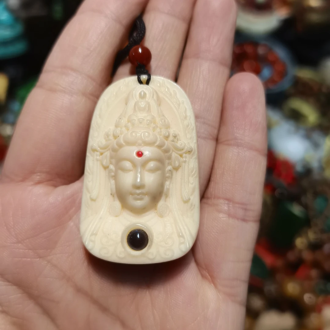 [闪购链接】猛犸牙雕度母吊坠
