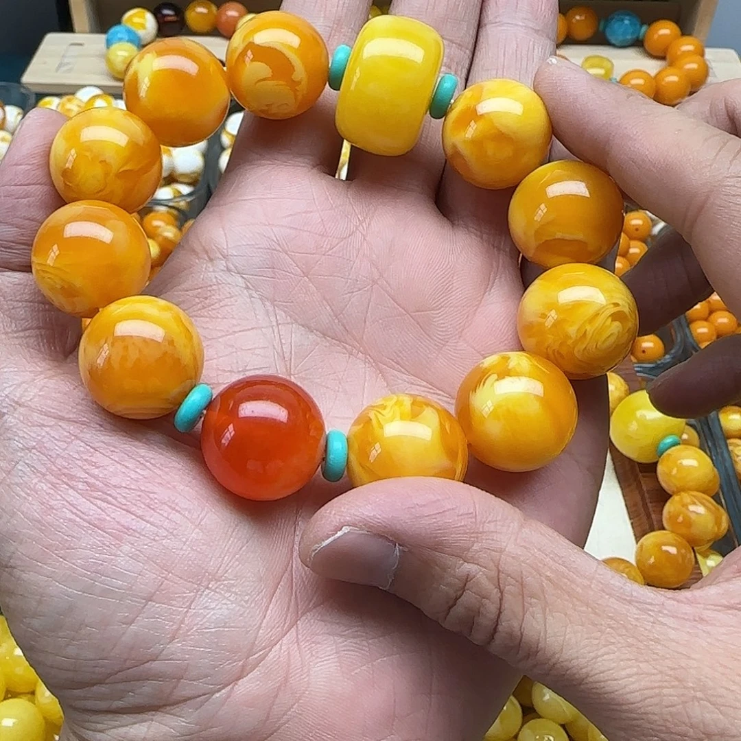 曙***(无非金属精品老蜡色素串搭配一条