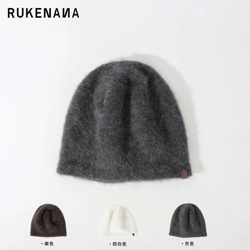 鹿可娜娜RUKENANA【奶油糖霜】静奢风冬季兔毛保暖帽包头帽帽子百搭