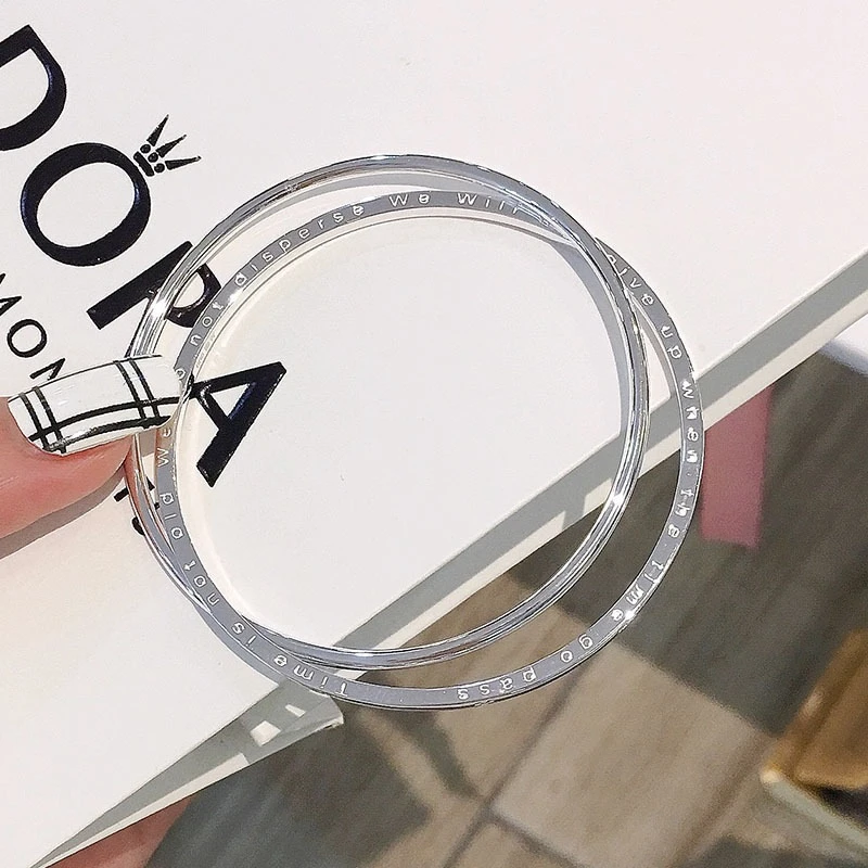 999.9四叶草双环实心闭口手镯