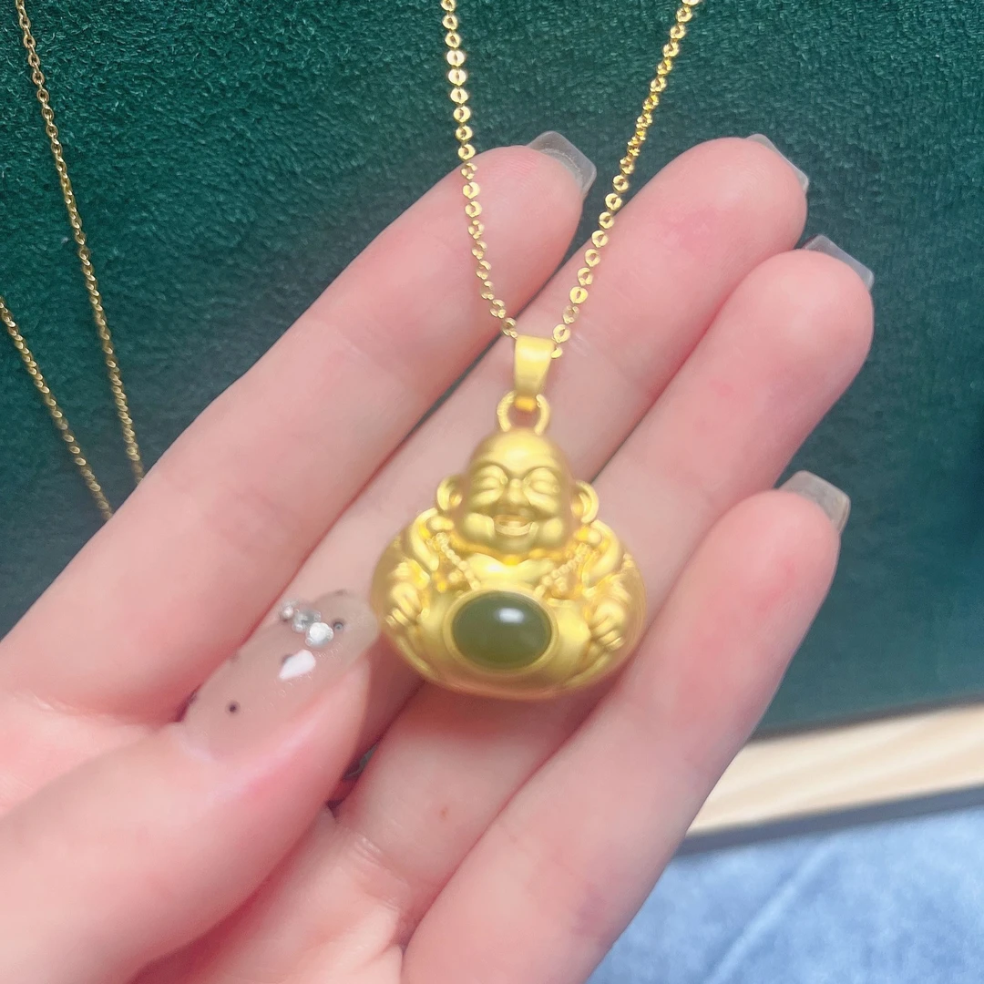 新疆和田玉 大佛公 配绳链