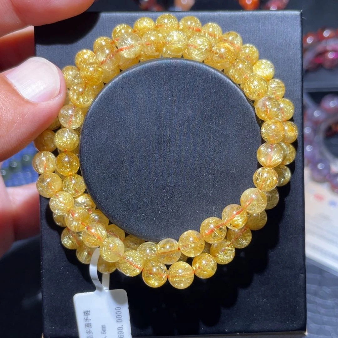 水晶手链未镶嵌钛晶多圈手串