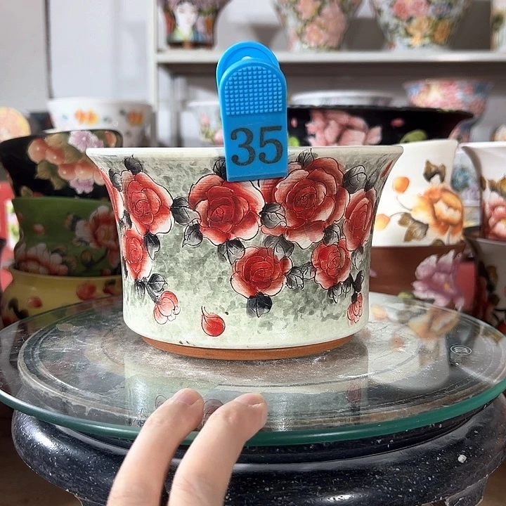 景德镇陶瓷手绘花盆今***条