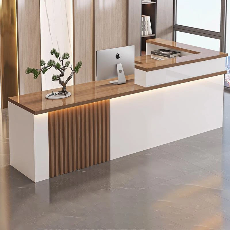 收银柜台店铺小型吧台轻奢高级感商用餐饮柜台公司前台美容院接待