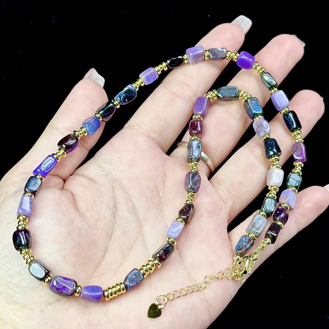 【YNJ】丝绒紫DIY项链-约4mm（多样性发其一）