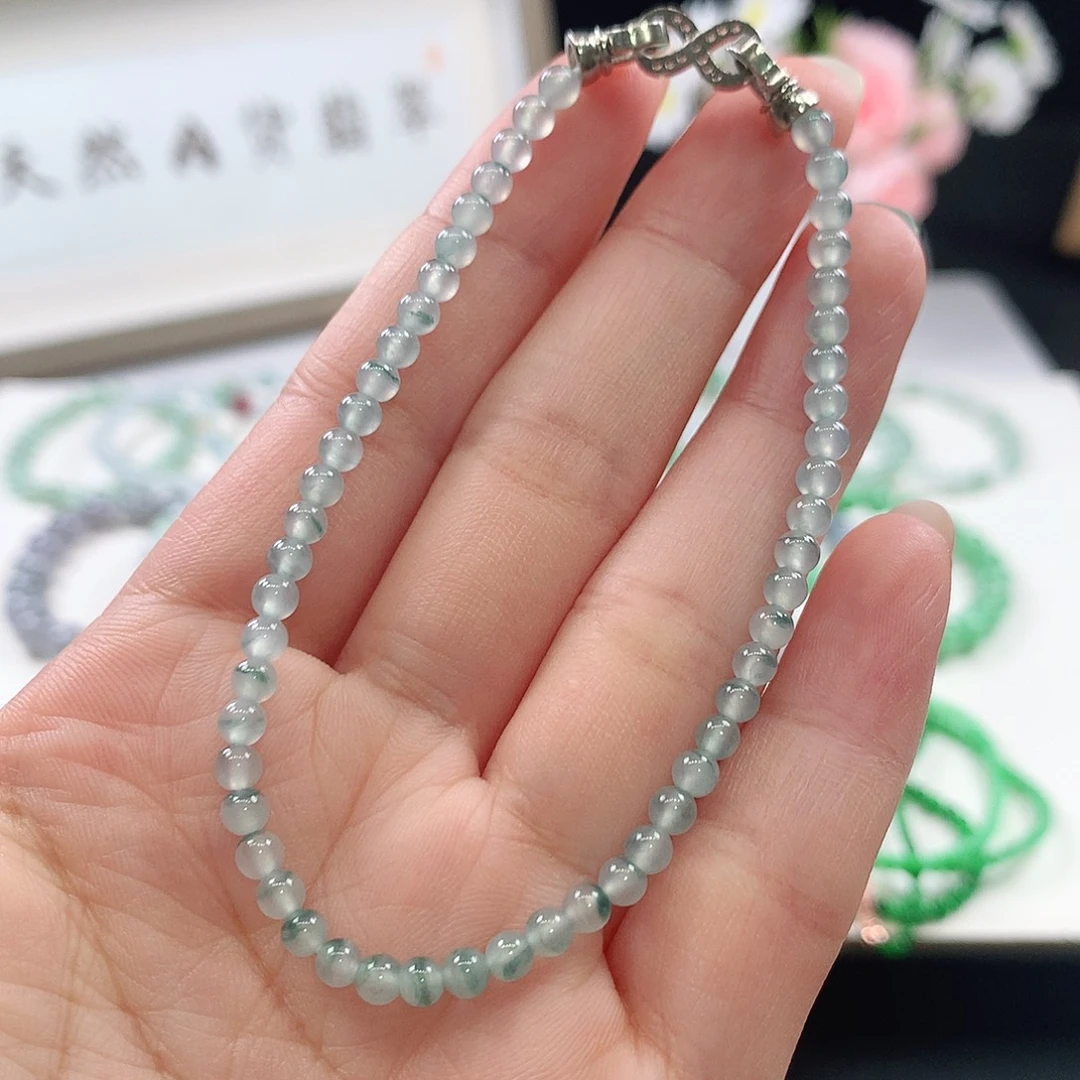 翡翠未镶嵌手链手链3.7mm