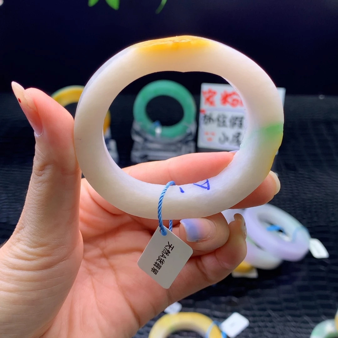 定制翡翠未镶嵌手镯51-57