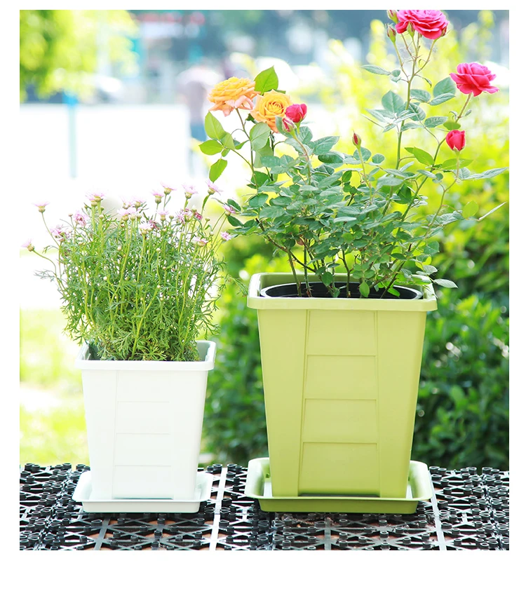 360度无死角鼎型方盆三角月季绣球专用透气控水加厚耐用花盆清新