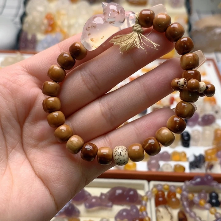 玛瑙/玉髓未镶嵌玛瑙草花手串
