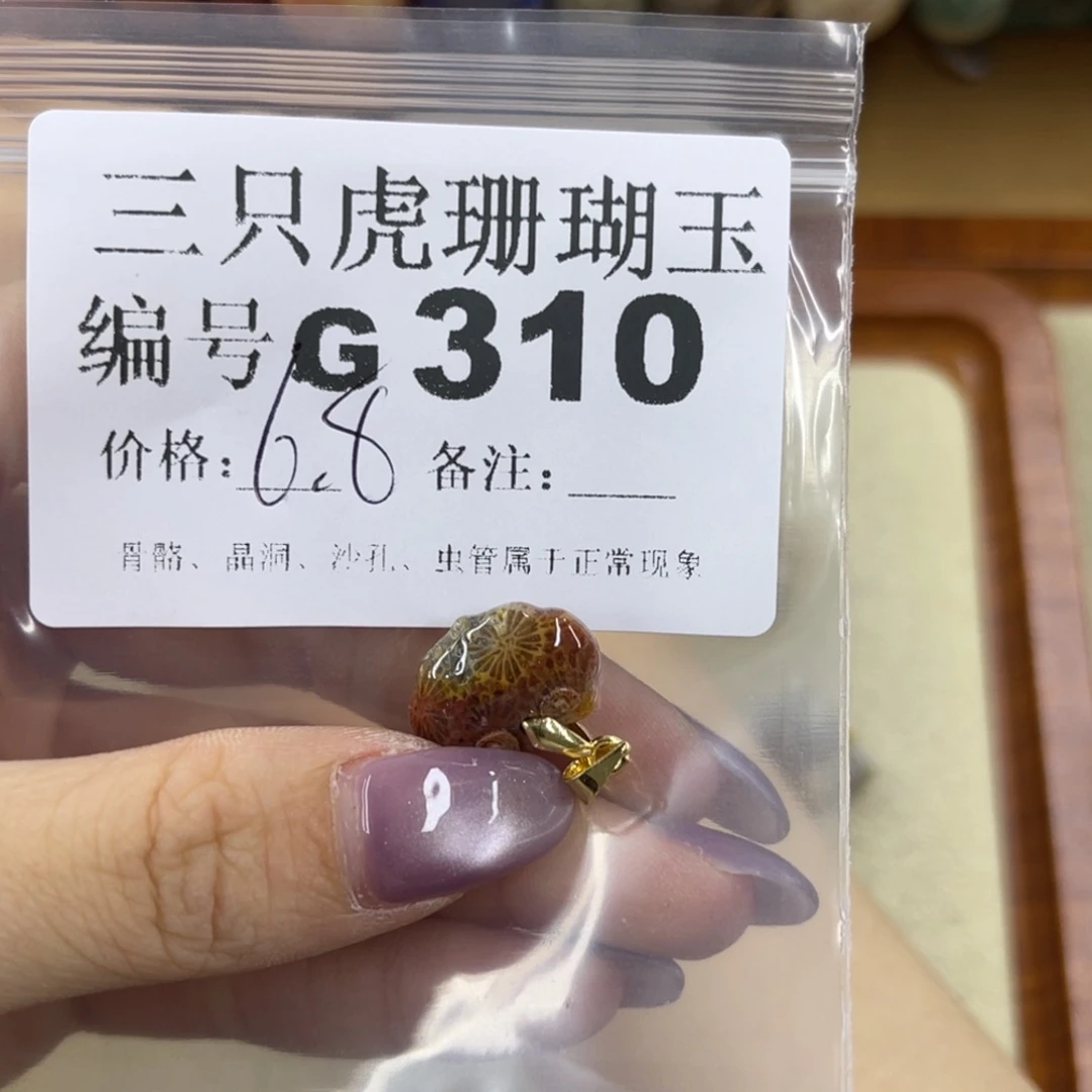 三***生未镶嵌h硅化珊瑚（珊瑚玉）