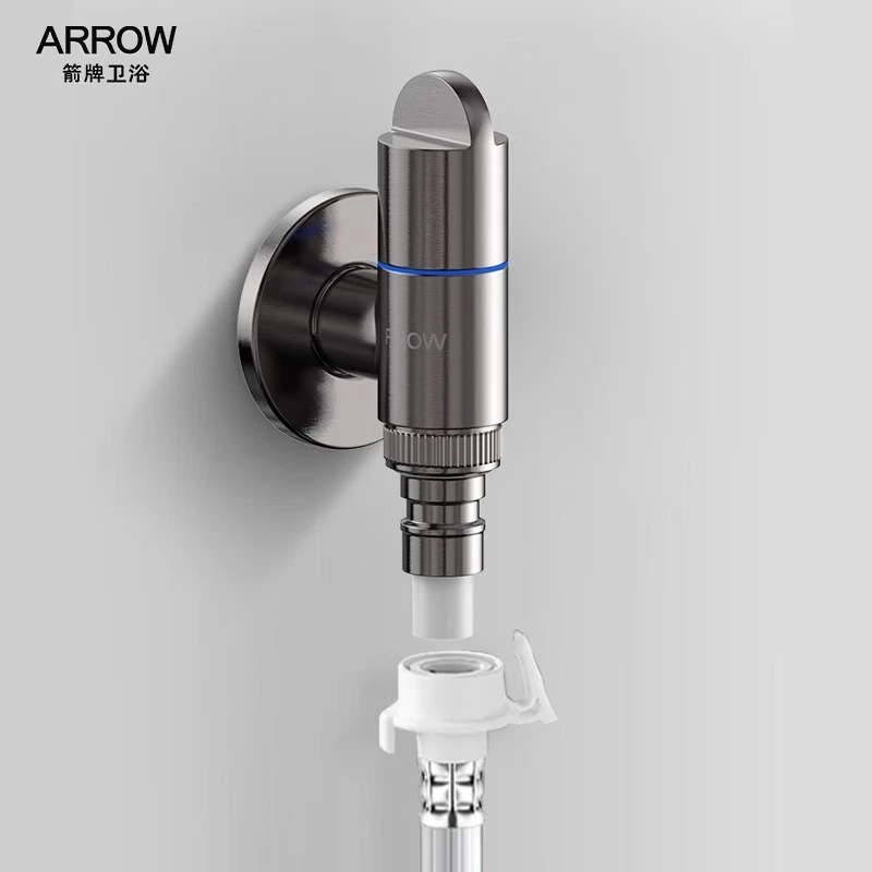 箭牌铜枪灰洗衣机角阀水龙头水嘴枪4分接头专用脱落自动止水角阀