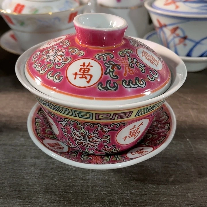 瓷片/////景德镇陶瓷盖碗。