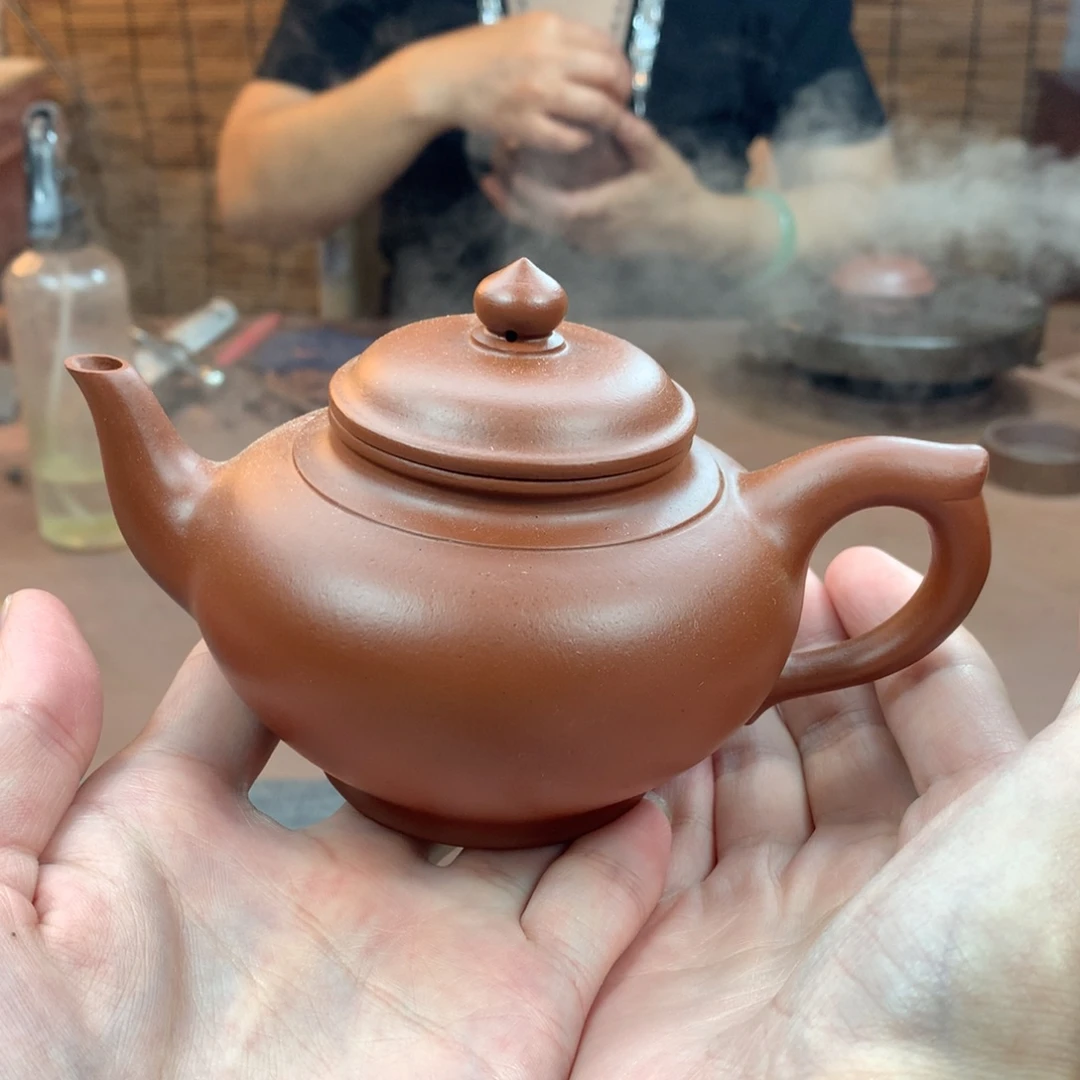 用***6茶壶紫砂笑樱 朱泥 220cc 周宜君