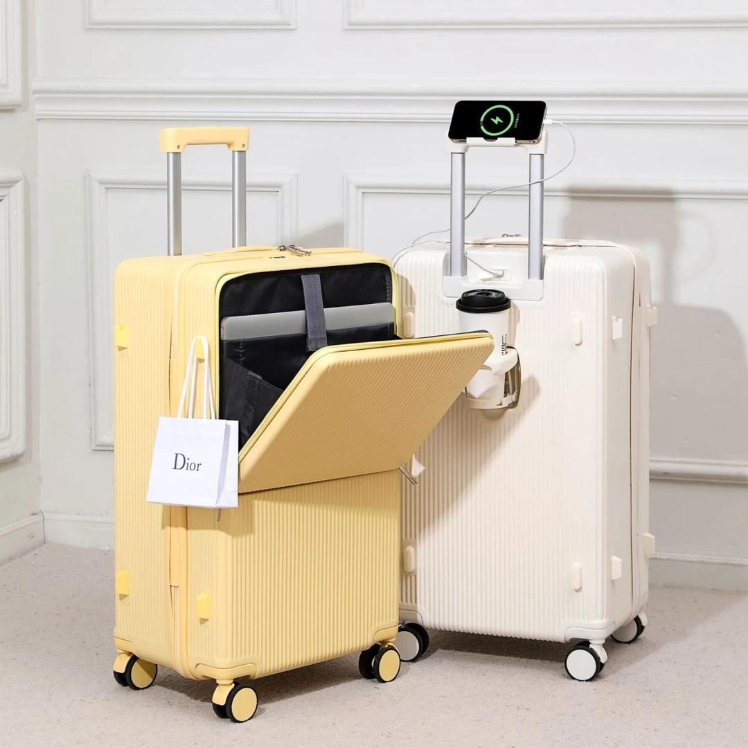 睿度侧开盖行李箱轻便旅行箱拉杆箱三尺寸五色可选【团】