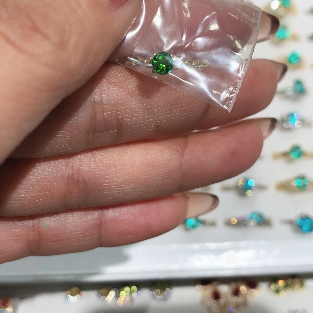 戒指银S925镶嵌透辉石