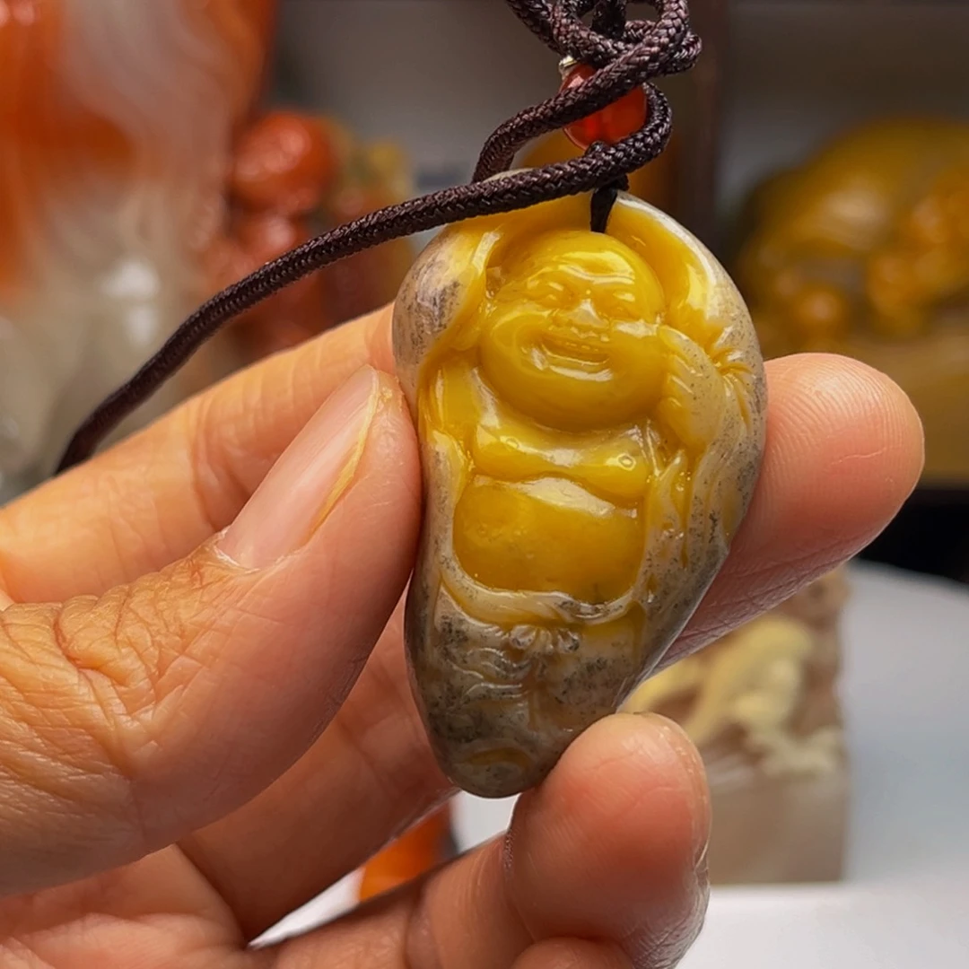 寿山石一****刀笑口常开的