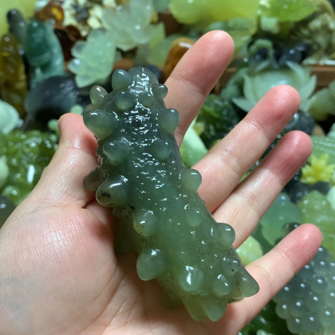 岫玉未镶嵌手把手把