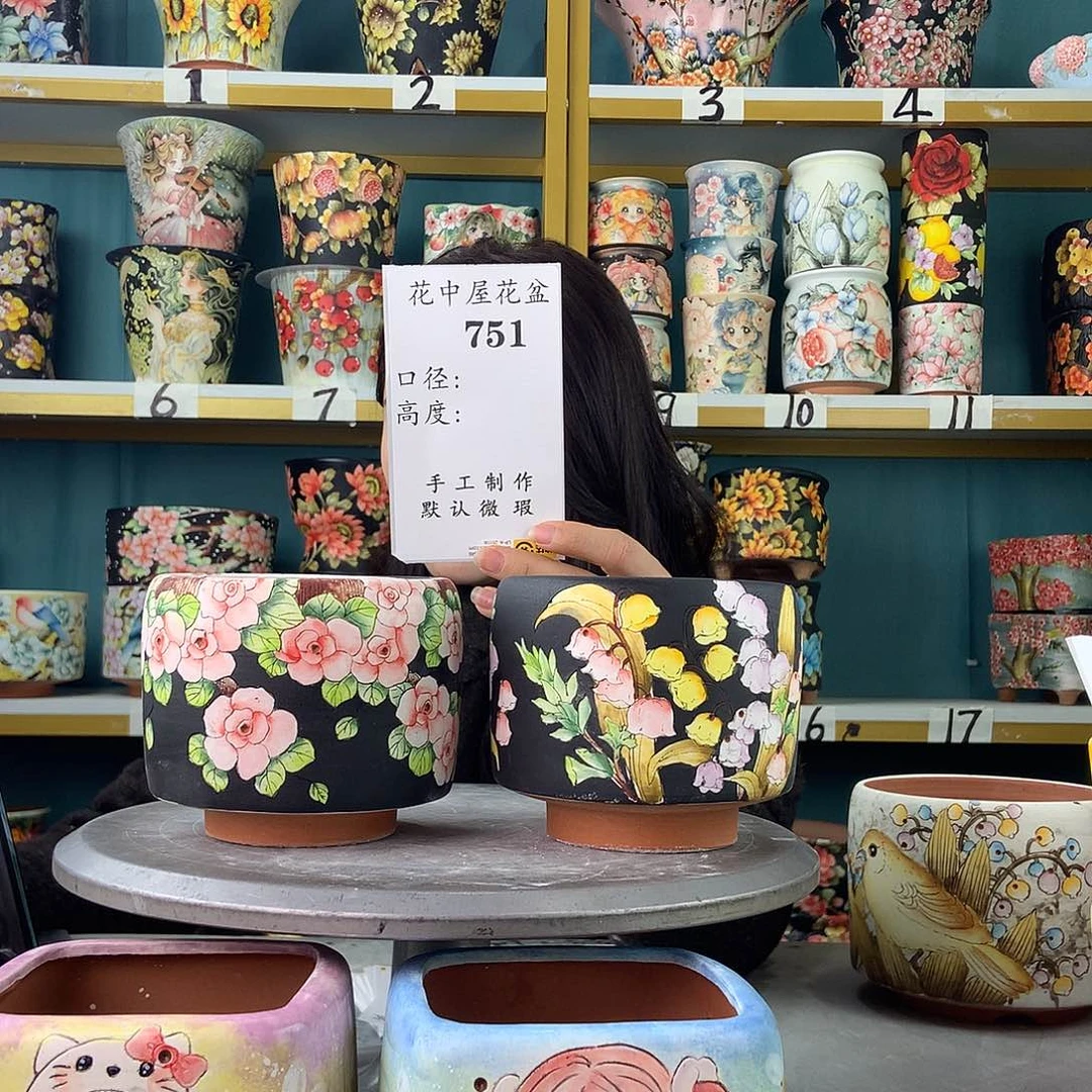 陶景德镇手工花盆751