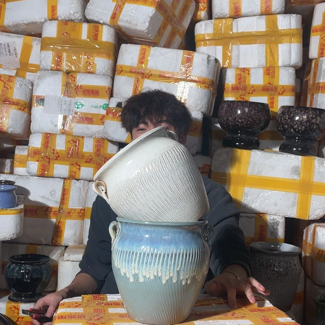 红陶宜兴紫砂花盆