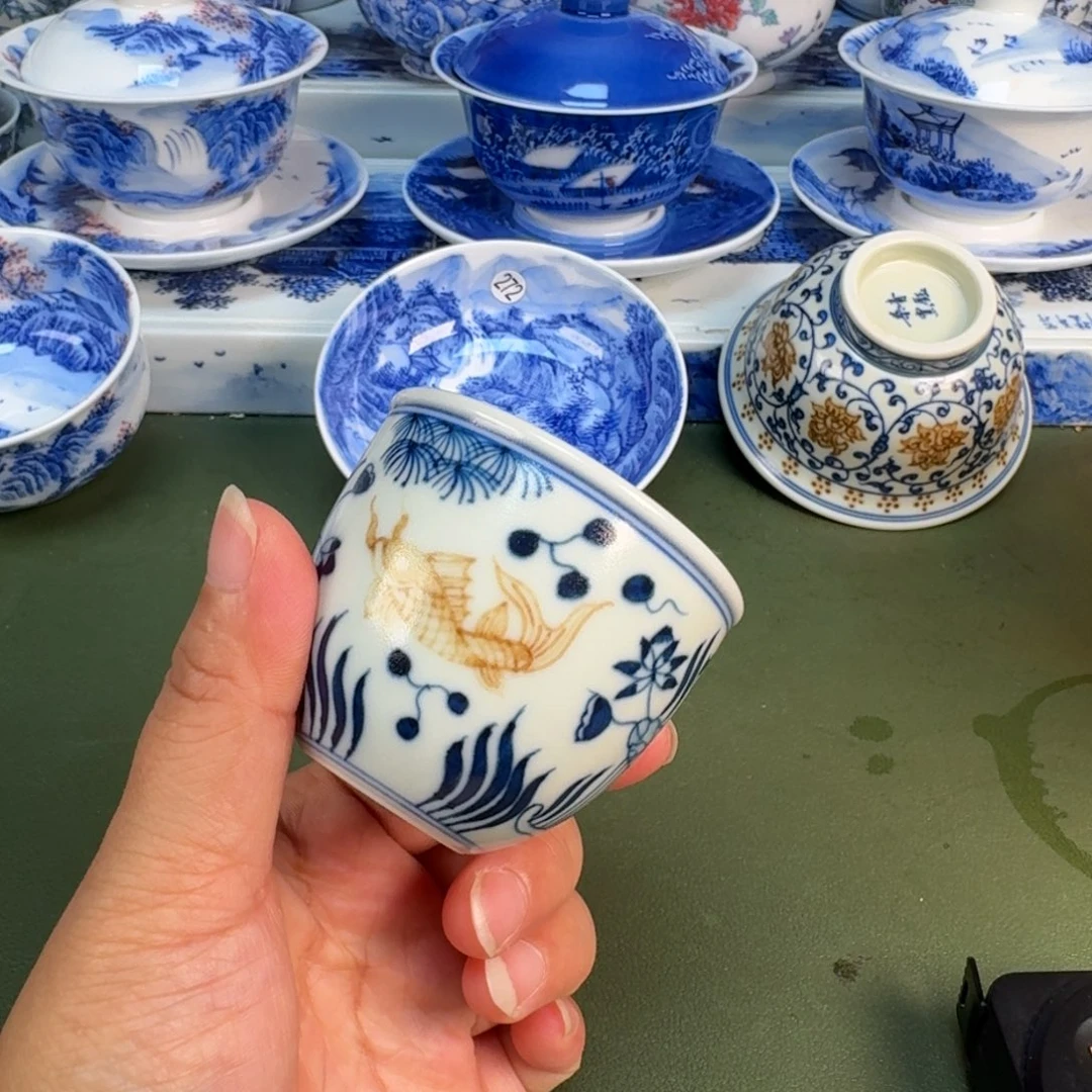 景德镇纯手绘茶具圆圆234