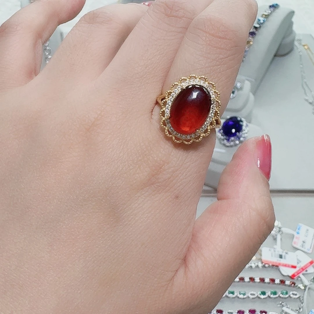 合成立方氧化锆925银戒指