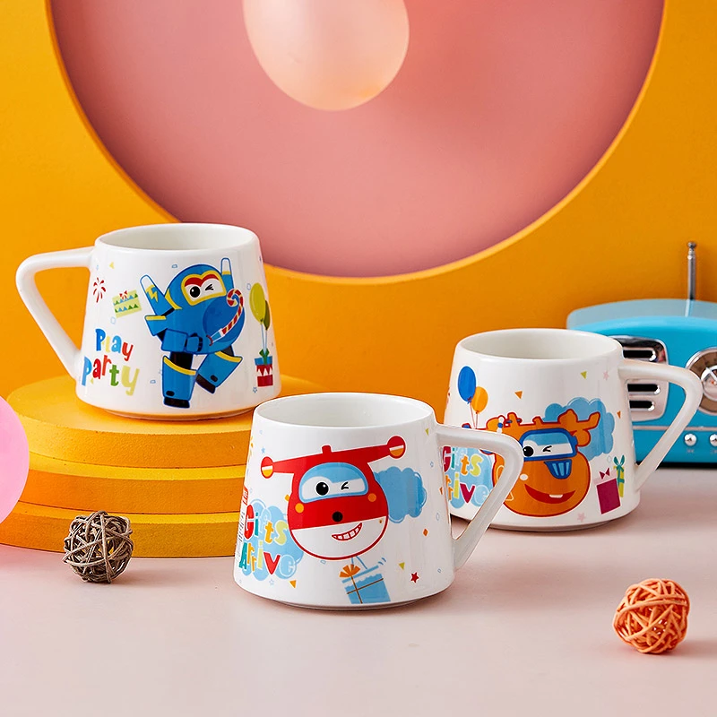松发瓷器联名款飞侠陶瓷马克杯牛奶杯果汁杯喝水杯家用可爱陶瓷杯