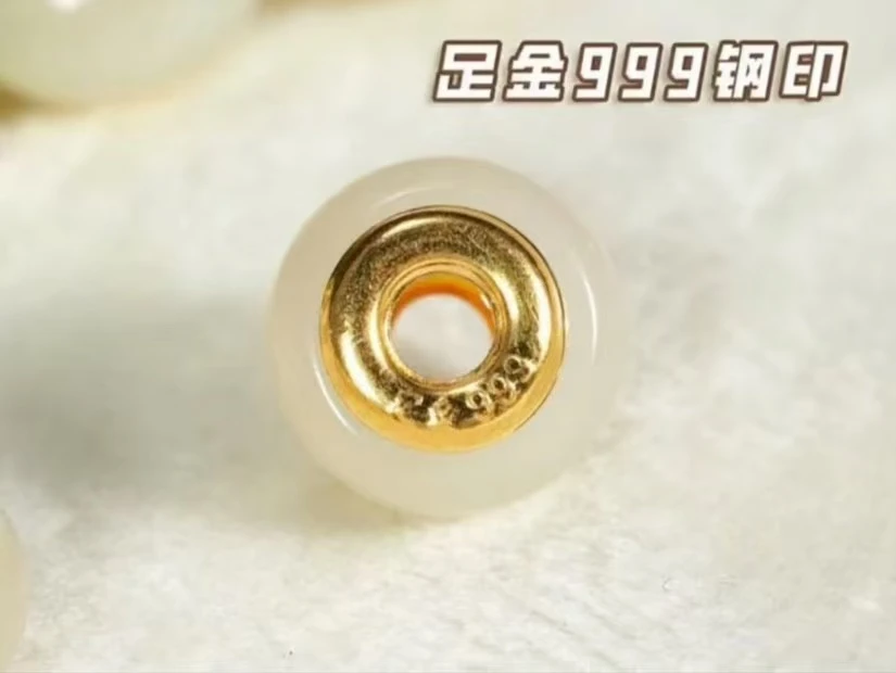 钢印999和田玉路路通转运珠吊坠路路通（带针式万能项链，带证书）