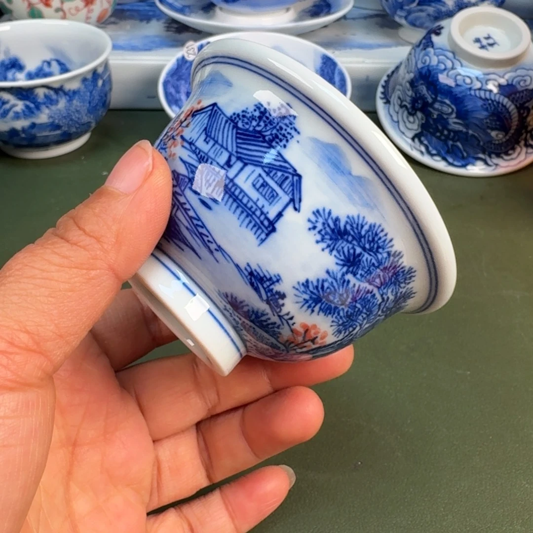 瓷景德镇春手绘茶具圆圆285