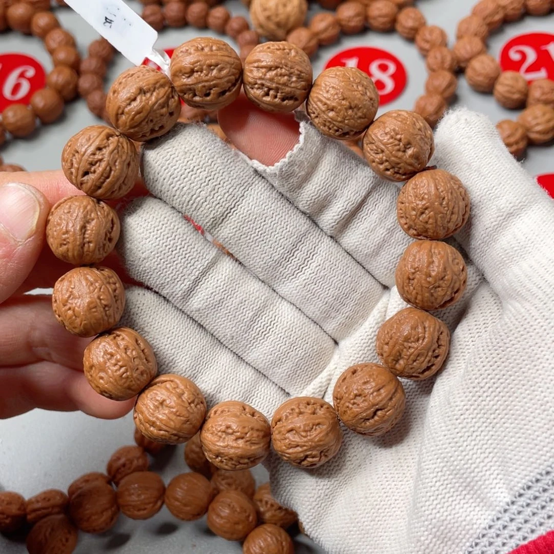 文玩核桃手串蚂蚁纹小圆17mm