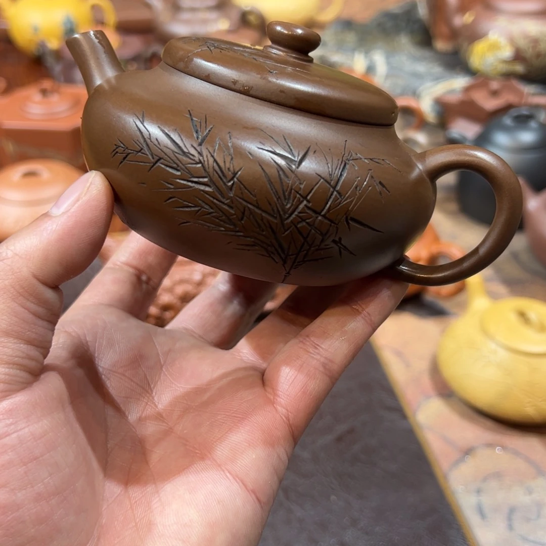 紫砂茶壶一*粟精工手工紫砂壶