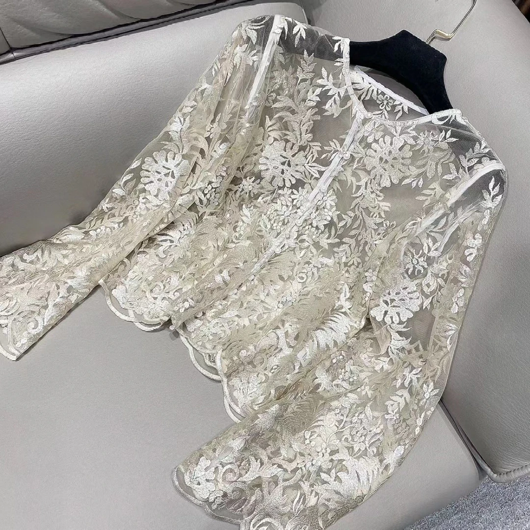 《清枝》新中式国风提花女士外套