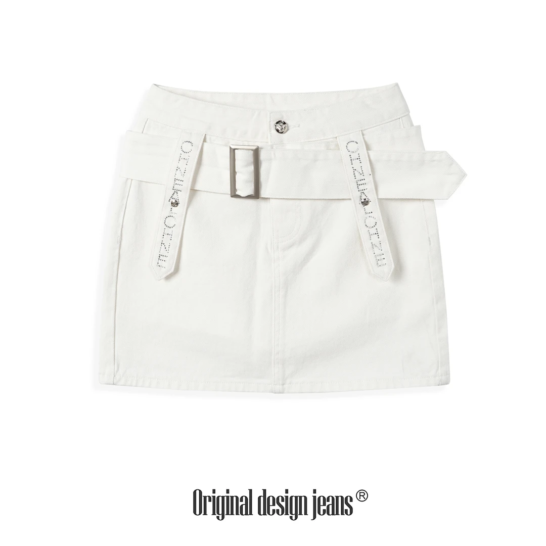 【一见倾心】KKoriginal 夏季烫钻设计纯棉亲肤透气牛仔短裙983011