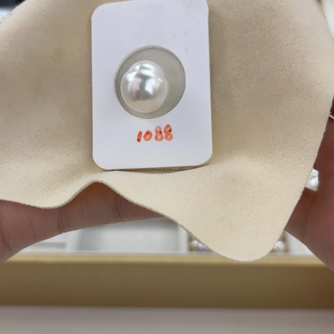 银S925镶嵌海水珍珠13.5裸珠