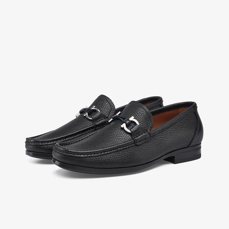 经典男士商务休闲手工乐福鞋百搭舒适方头一脚蹬男鞋透气/B6569