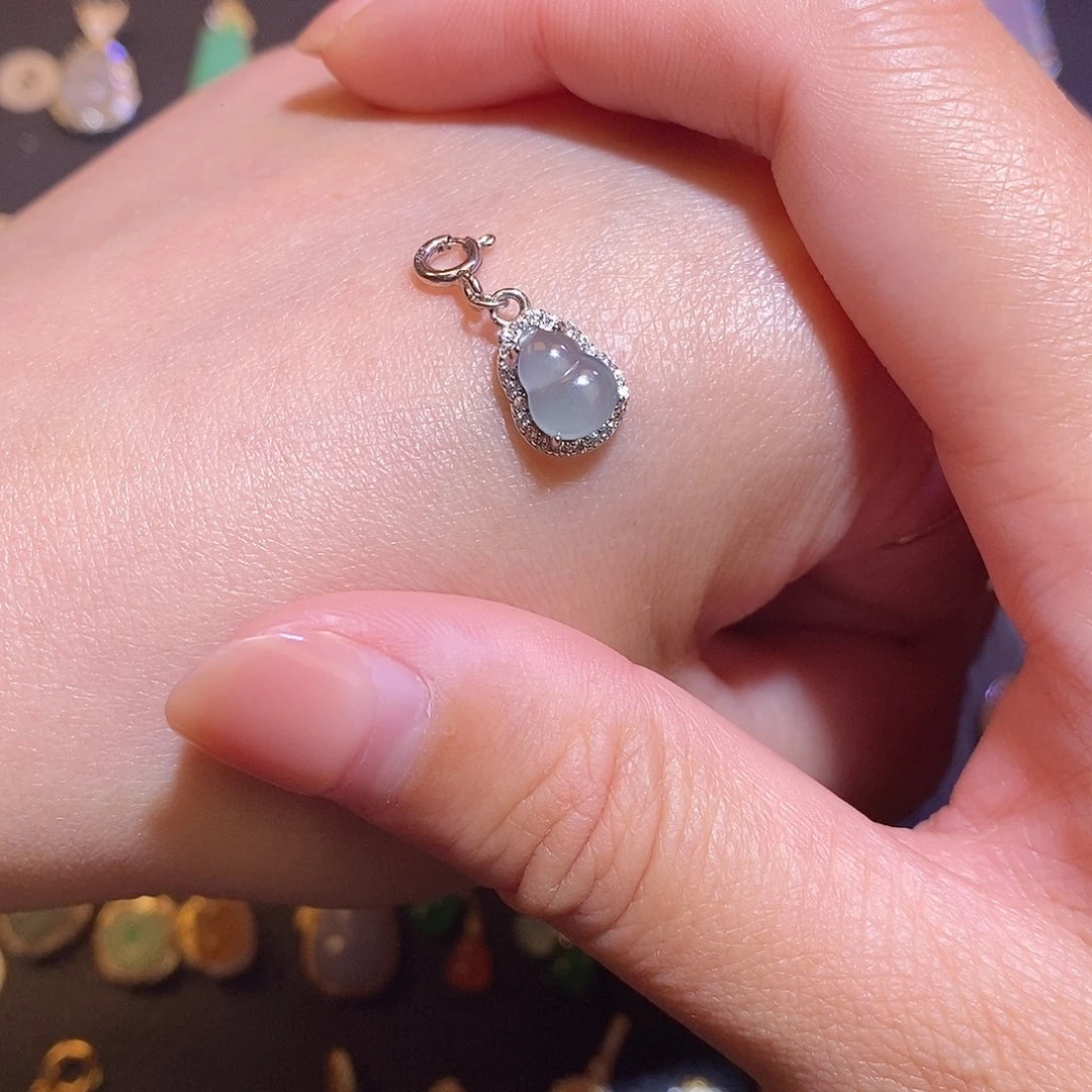 翡翠银S925镶嵌项链