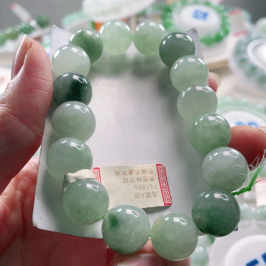 翡翠未镶嵌手链手串14