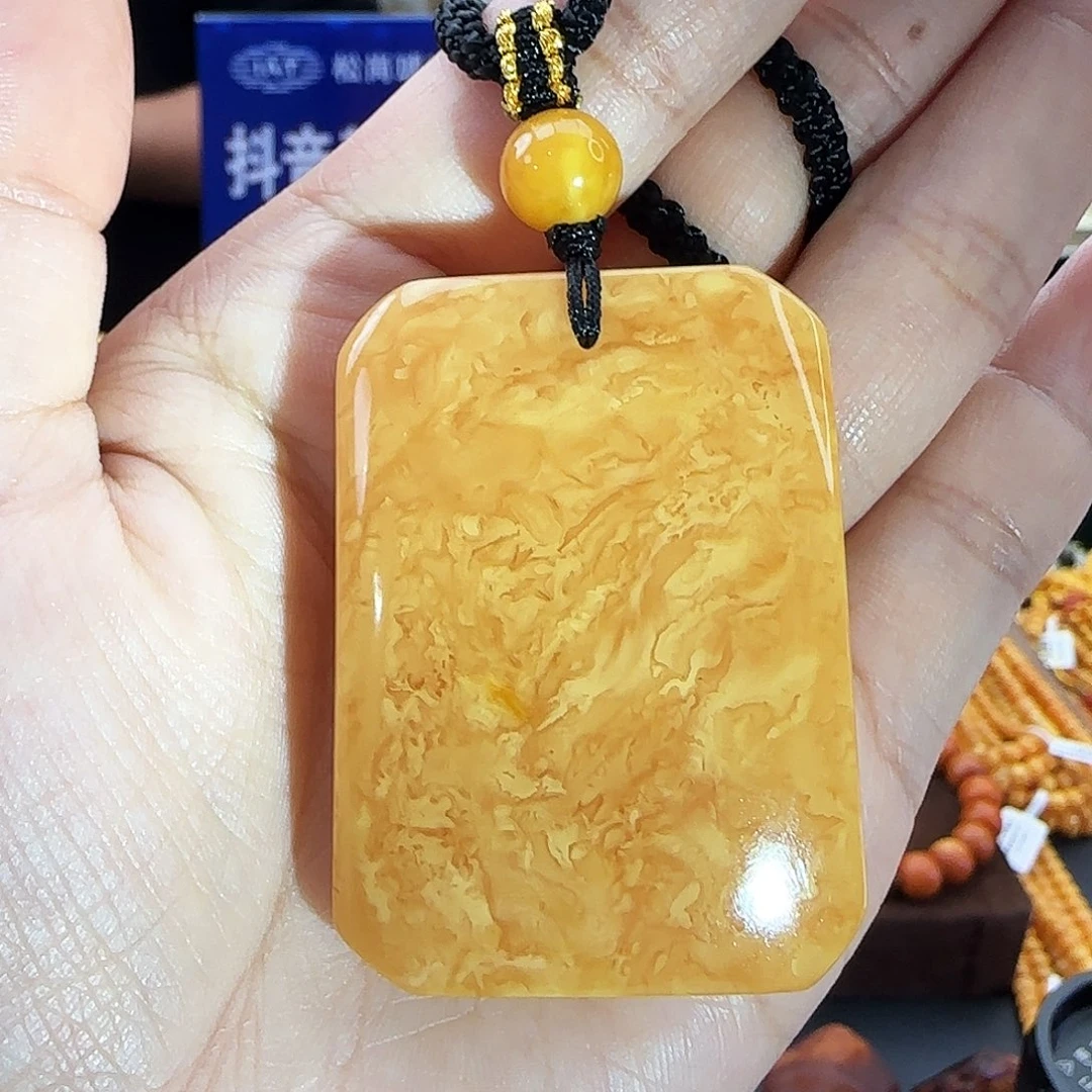 琥珀未镶嵌手链吊坠