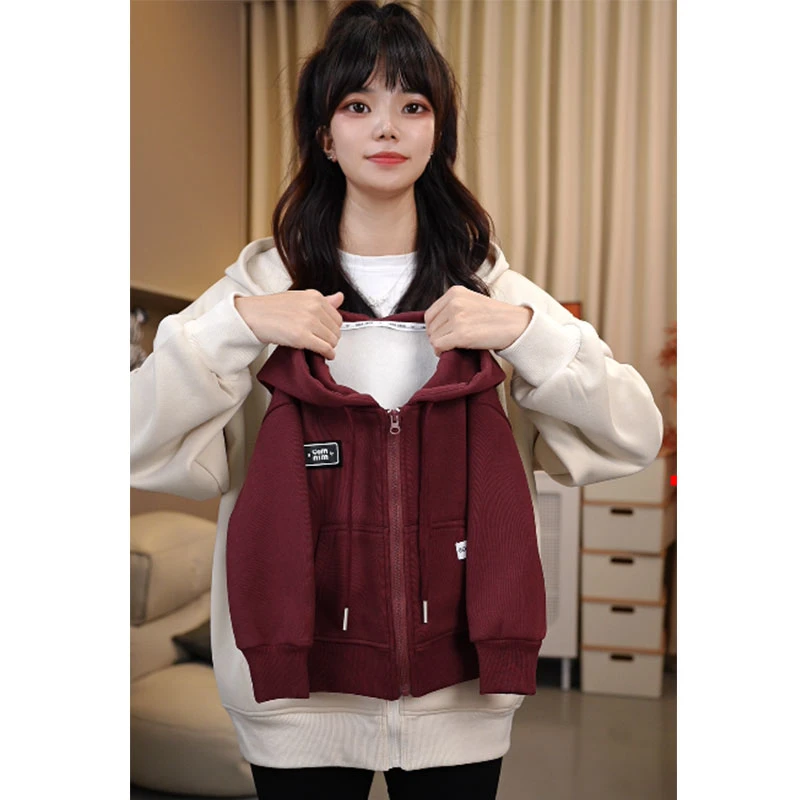 现货清仓.加绒加厚款儿童连帽外套冬款休闲潮流新款百搭外套