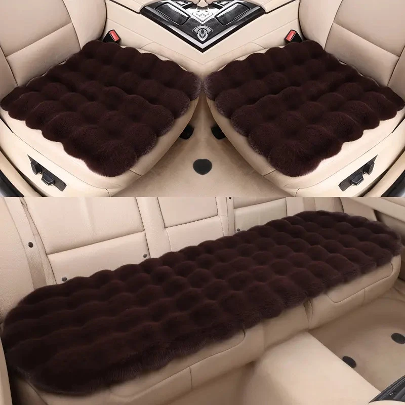2025新款舒适冬季泡泡绒汽车坐垫加厚保暖冬季亲肤毛绒坐垫