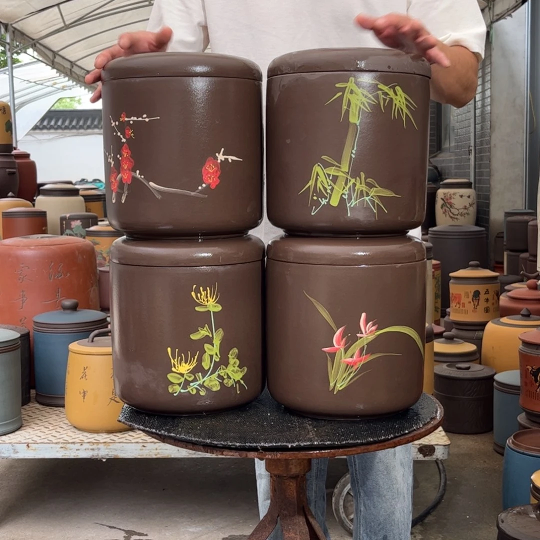 茶叶罐紫砂梅兰竹菊