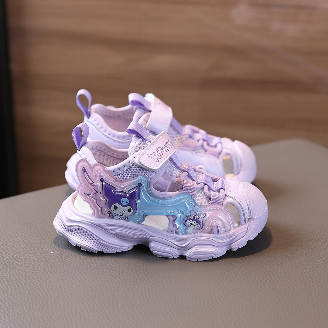 夏季新款女童凉鞋库洛米公主女凉鞋女童宝宝鞋透气女孩软底防滑底