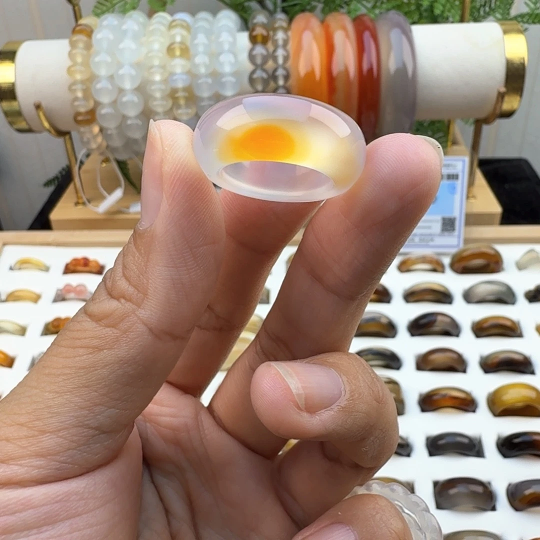 玛瑙/玉髓未镶嵌戒圈14圈
