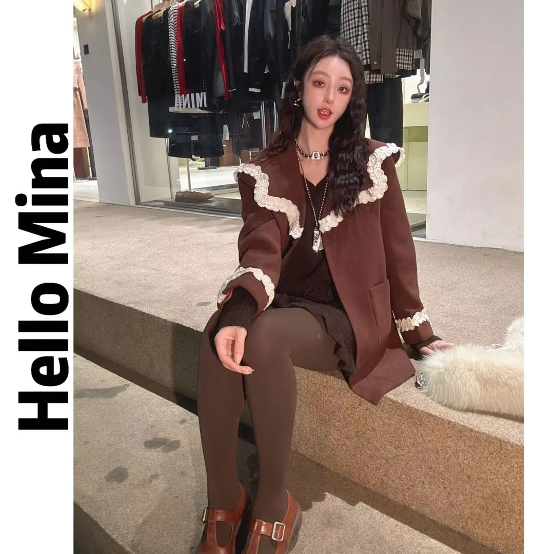 9701东大门甜美风娃娃领加棉大衣