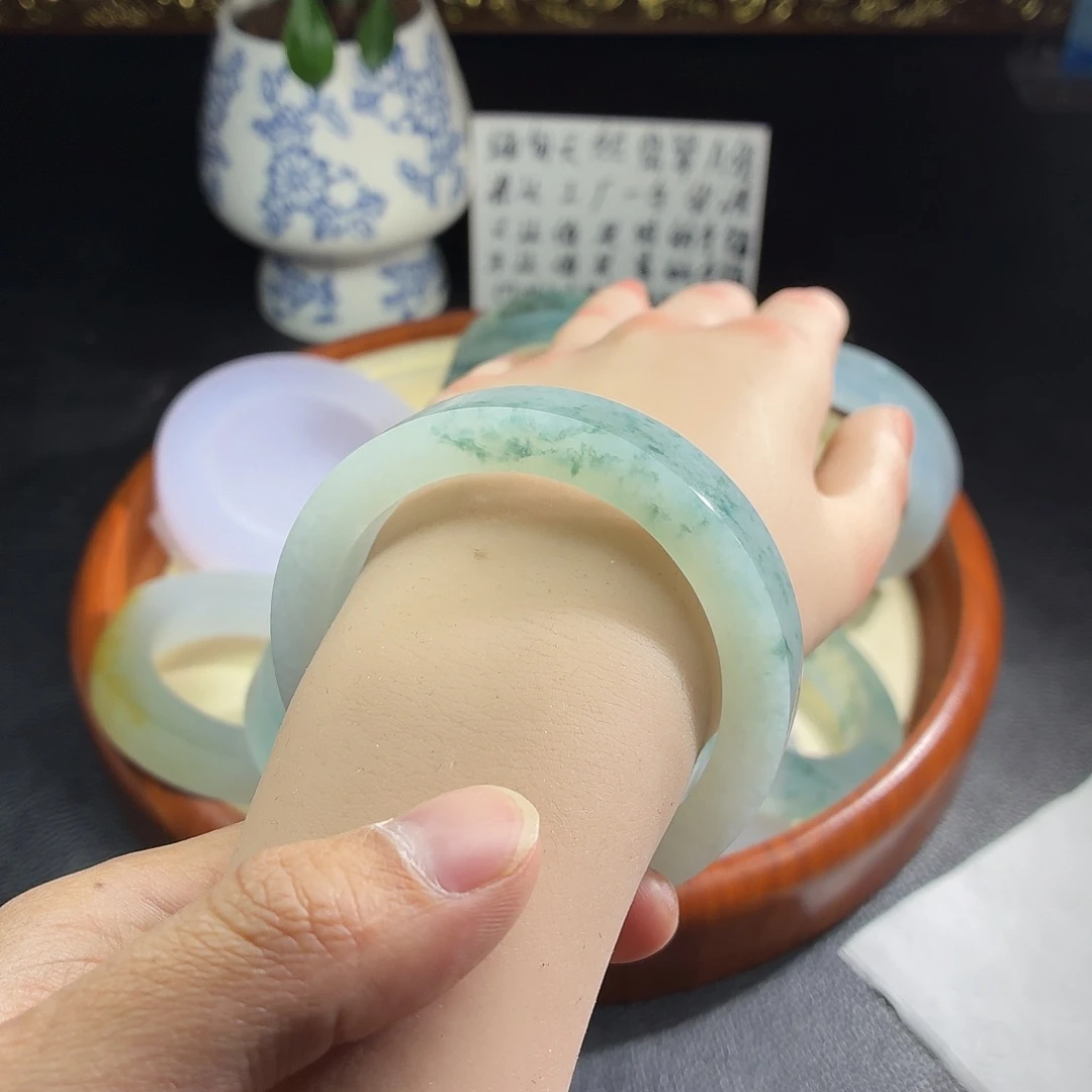 定制翡翠未镶嵌缅甸天然翡翠A货55-56