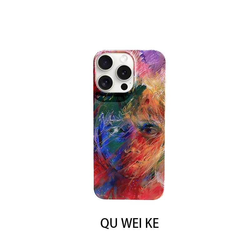 抽象艺术适用苹果15手机壳14pro创意iPhone13/12华为mate60菲林壳