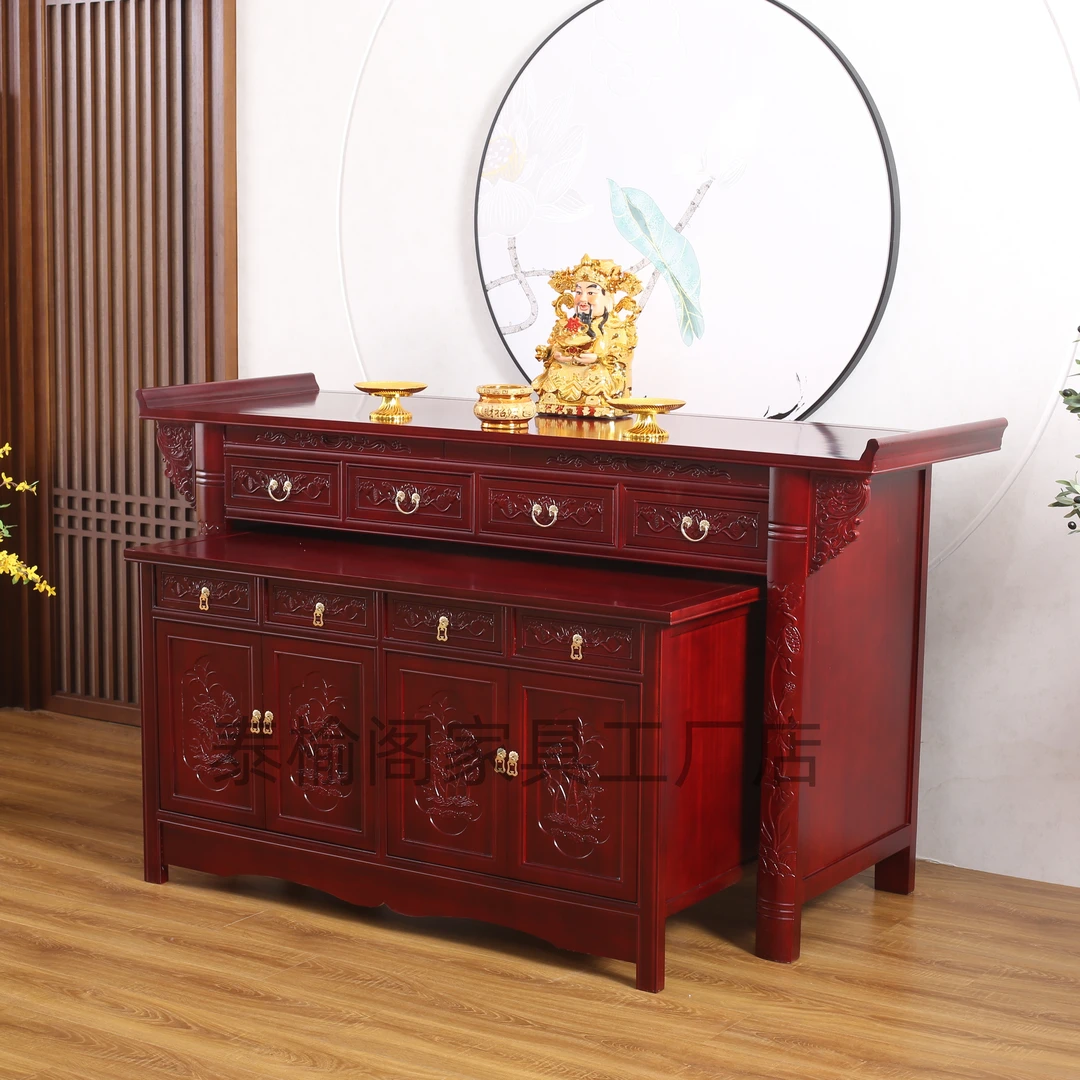 新款榆木古供桌佛桌家用客厅佛柜神台贡桌财神爷供奉桌香案