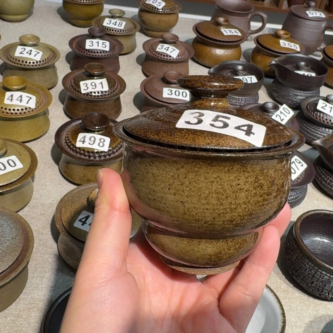 粗瓷茶具素色盖碗